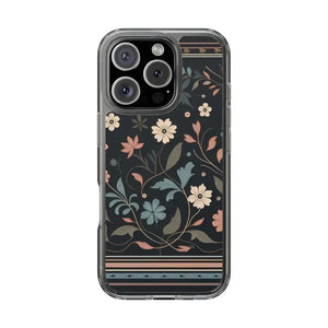 Floral Pattern Clear Case - Vibrant Bold Style Protection - Dipaliz - Iphone 16 Pro / Without Gift Packaging - Mobile