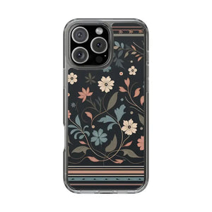 Floral Pattern Clear Case - Vibrant Bold Style Protection - Dipaliz - Iphone 16 Pro Max / Without Gift Packaging