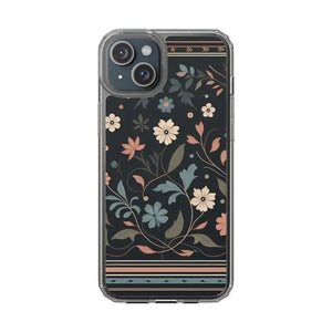 Floral Pattern Clear Case - Vibrant Bold Style Protection - Dipaliz - Iphone 15 Plus / Without Gift Packaging - Mobile
