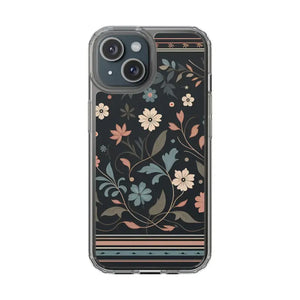 Floral Pattern Clear Case - Vibrant Bold Style Protection - Dipaliz - Iphone 15 / Without Gift Packaging - Mobile Phone