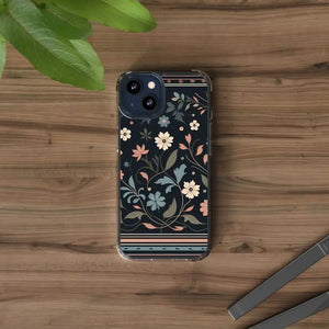 Floral Pattern Clear Case - Vibrant Bold Style Protection - Dipaliz - Mobile Phone Cases