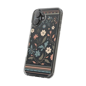 Floral Pattern Clear Case - Vibrant Bold Style Protection - Dipaliz - Mobile Phone Cases