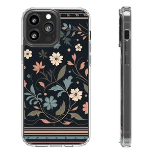 Floral Pattern Clear Case - Vibrant Bold Style Protection - Dipaliz - Iphone 13 Pro Max / Without Gift Packaging