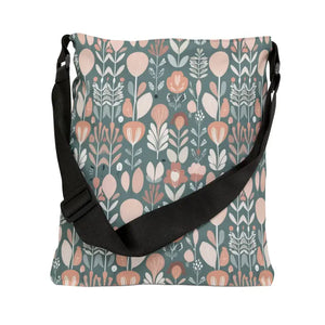 Floral Tote Bag - Polyester Green Pattern Style - Dipaliz - Bags