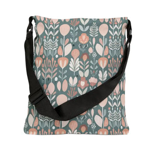 Floral Tote Bag - Polyester Green Pattern Style - Dipaliz - Bags