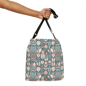 Floral Tote Bag - Polyester Green Pattern Style - Dipaliz - Bags