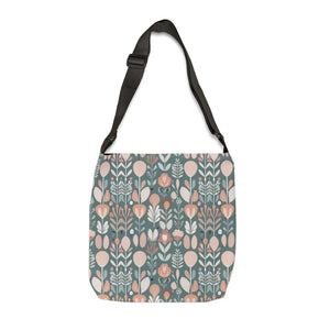 Floral Tote Bag - Green Pattern Polyester Design - Dipaliz - Bags