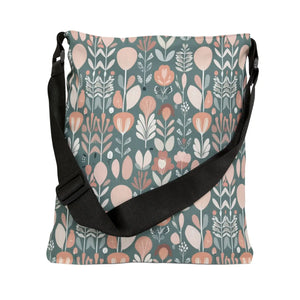 Floral Tote Bag - Green Pattern Polyester Design - Dipaliz - Bags