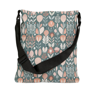 Floral Tote Bag - Green Pattern Polyester Design - Dipaliz - Bags