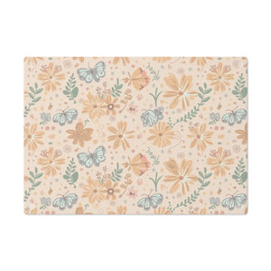 Floral Orange Cutting Board – Tempered Glass - Dipaliz - Boards