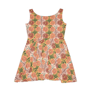 Floral Skater Dress – Polyester Spandex Dipaliz - Dresses - Xs