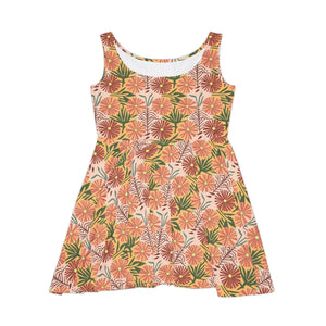 Floral Skater Dress – Polyester Spandex Dipaliz - Dresses - Xs