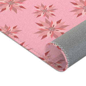 Floral Pattern Pink Area Rugs – Eco Fiber - Dipaliz