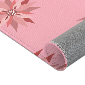 Floral Pattern Pink Area Rugs – Eco Fiber - Dipaliz