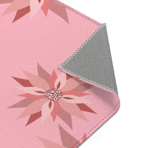 Floral Pattern Pink Area Rugs – Eco Fiber - Dipaliz