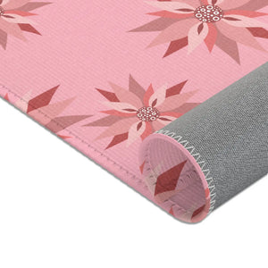 Floral Pattern Pink Area Rugs – Eco Fiber - Dipaliz