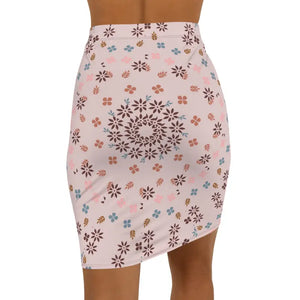 Floral Pattern Mini Skirt - Stretchy Comfort Style - Dipaliz - Skirts