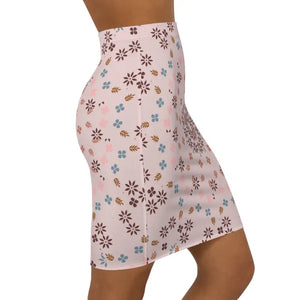 Floral Pattern Mini Skirt - Stretchy Comfort Style - Dipaliz - Skirts