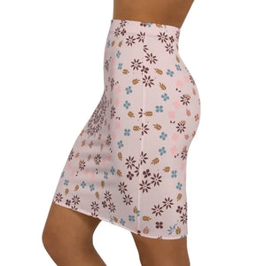 Floral Pattern Mini Skirt - Stretchy Comfort Style - Dipaliz - Skirts