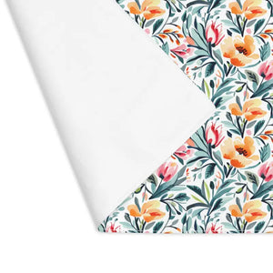 Floral Pattern Placemat - Vibrant Cotton Table Decor - Dipaliz - 18’’ × 14’’ - Placemats