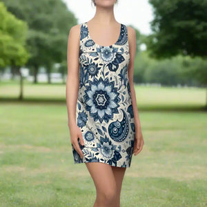 Pattern Racerback Dress - Boho Beach Summer Style - Dipaliz - Dresses