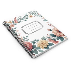 Floral Bliss Ruled Line Notebook Inspiring Creativity - Dipaliz - one Size - Notebooks & Notepads