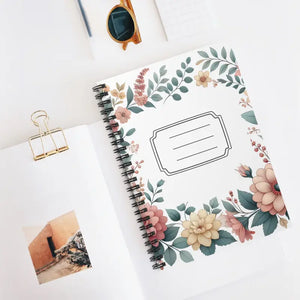 Floral Bliss Ruled Line Notebook Inspiring Creativity - Dipaliz - one Size - Notebooks & Notepads