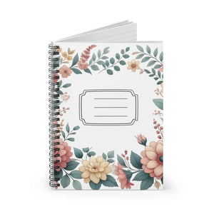 Floral Ruled Line Notebook - Inspiring Creativity - Dipaliz - Notebooks & Notepads