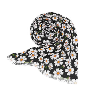 Floral Pattern Scarf - Stylish Women’s Fashion Statement - Dipaliz - 27’’ × 73’’ - Scarves & Shawls