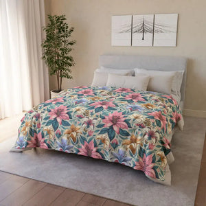 Soft Polyester Blanket - Floral Minky Comfort - Dipaliz - 60’’ × 80’’ - Blankets