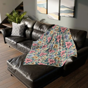Soft Polyester Blanket - Floral One-sided Print - Dipaliz - Home Decor