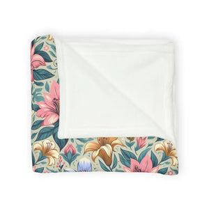 Soft Polyester Blanket - Floral One-sided Print - Dipaliz - Home Decor