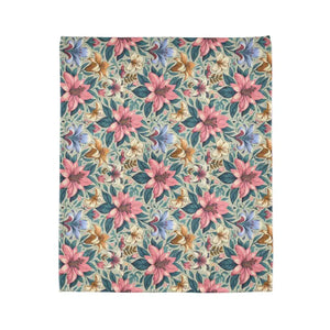 Soft Polyester Blanket - Floral One-sided Print - Dipaliz - Home Decor
