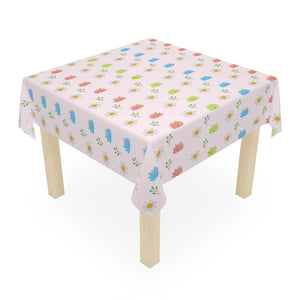 Floral Pink Tablecloth – Polyester one Sided Print - Dipaliz - Tablecloths