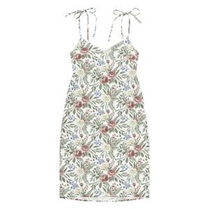 Floral Midi Dress with Built-in Bra - Garden Party Ready - Dipaliz - Dresses