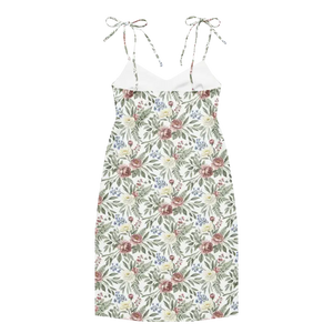 Floral Midi Dress with Built-in Bra - Garden Party Ready - Dipaliz - Dresses