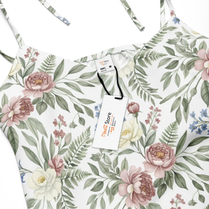 Floral Midi Dress – Built-in Bra Tie Straps - Dipaliz - Dresses - Xs