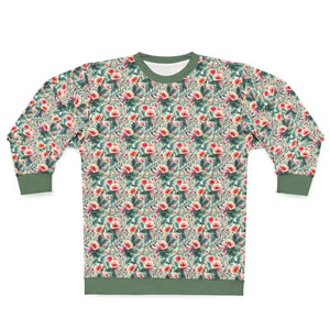 All Over Prints - Floral Pattern Unisex Sweatshirt Polyester Cotton Blend - Dipaliz