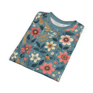 Vibrant Floral Pattern Unisex Tee - Nature Energy Style - Dipaliz - T-shirts