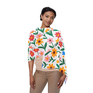 Chic Floral Pattern Scarf - Polyester Elegance - Dipaliz - Scarves & Shawls