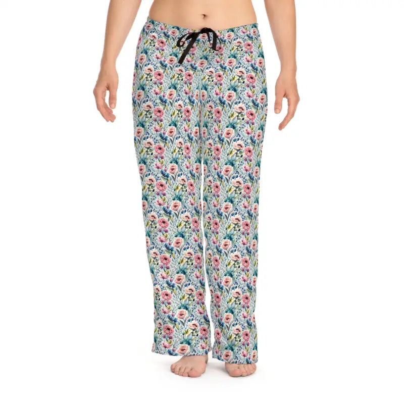 Floral Goddess Loungewear: Cozy Women’s Pajama Pants - Xs / White Stitching Pajamas