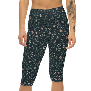 Floral Capri Leggings - Comfortable Women’s - Dipaliz