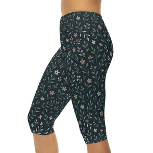 Floral Capri Leggings - Comfortable Women’s - Dipaliz