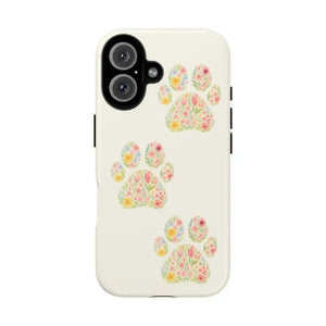 Floral Paw Print Phone Case - Pet Lover Style - Dipaliz - Iphone 16 / Matte - Mobile Cases