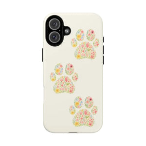 Floral Paw Print Phone Case - Pet Lover Style - Dipaliz - Iphone 16 Plus / Matte - Mobile Cases