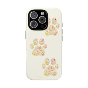 Floral Paw Print Phone Case - Pet Lover Style - Dipaliz - Iphone 16 Pro / Matte - Mobile Cases