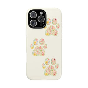 Floral Paw Print Phone Case - Pet Lover Style - Dipaliz - Iphone 16 Pro Max / Matte - Mobile Cases