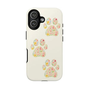 Floral Paw Print Phone Case - Pet Lover Style - Dipaliz - Iphone 17 / Glossy - Mobile Cases