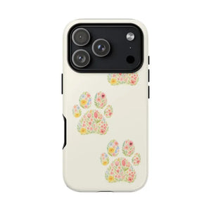 Floral Paw Print Phone Case - Pet Lover Style - Dipaliz - Iphone 17 Pro / Glossy - Mobile Cases