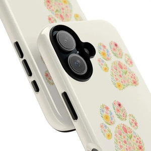 Floral Paw Print Phone Case - Pet Lover Style - Dipaliz - Mobile Cases